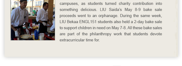 LIU Students Bake for Charity